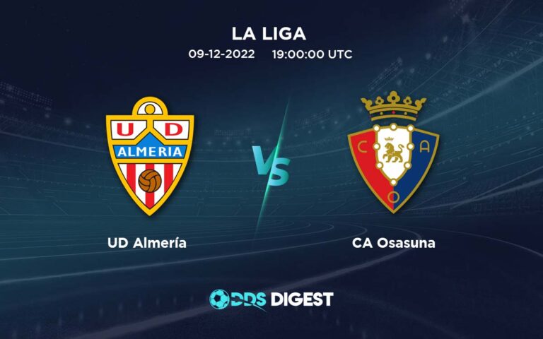 Almería Vs Osasuna Betting Odds, Predictions, And Betting Tips- La Liga