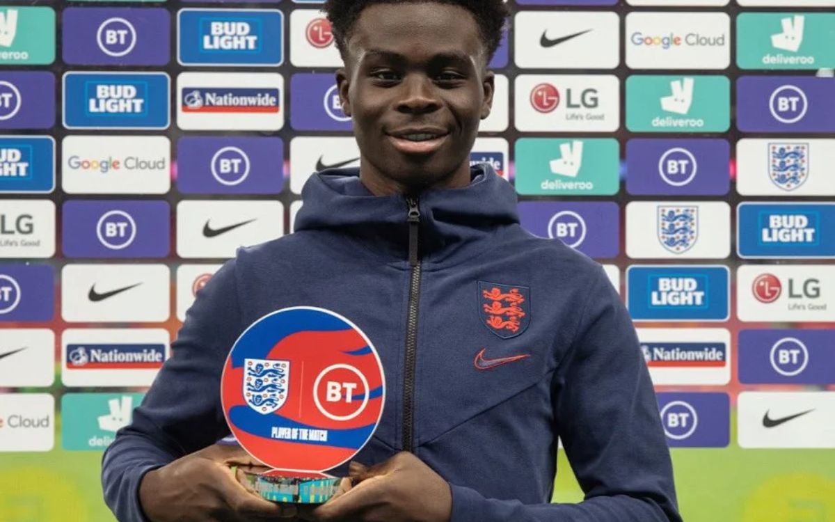 England Men's Player Of The Year Goes TO Bukayo Saka
